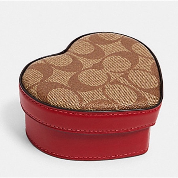 NWT Coach Signature Canvas and Leather Trinket Box - Picture 1 of 10